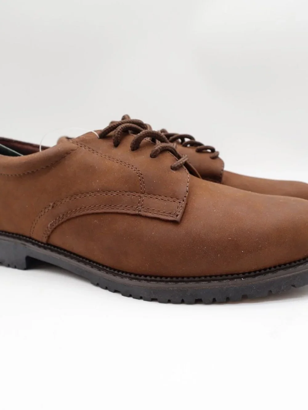 Nunn Bush Vintage Brown Oiled Leather Bucks Oxford Mens 10.5 Wide